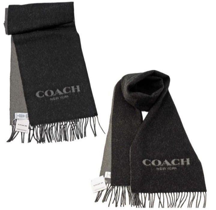 COACH　コーチ　メンズ　シグネチャー　カシミヤ混　スカーフ　マフラー