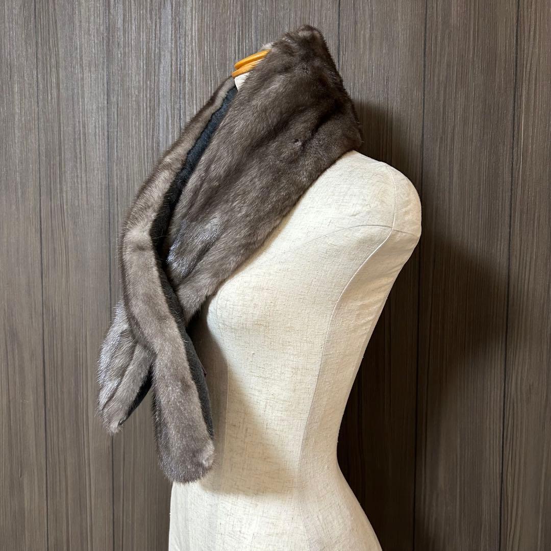 未使用タグ付き　コペンハーゲンファー　ミンク　毛皮　リアルファー　マフラー