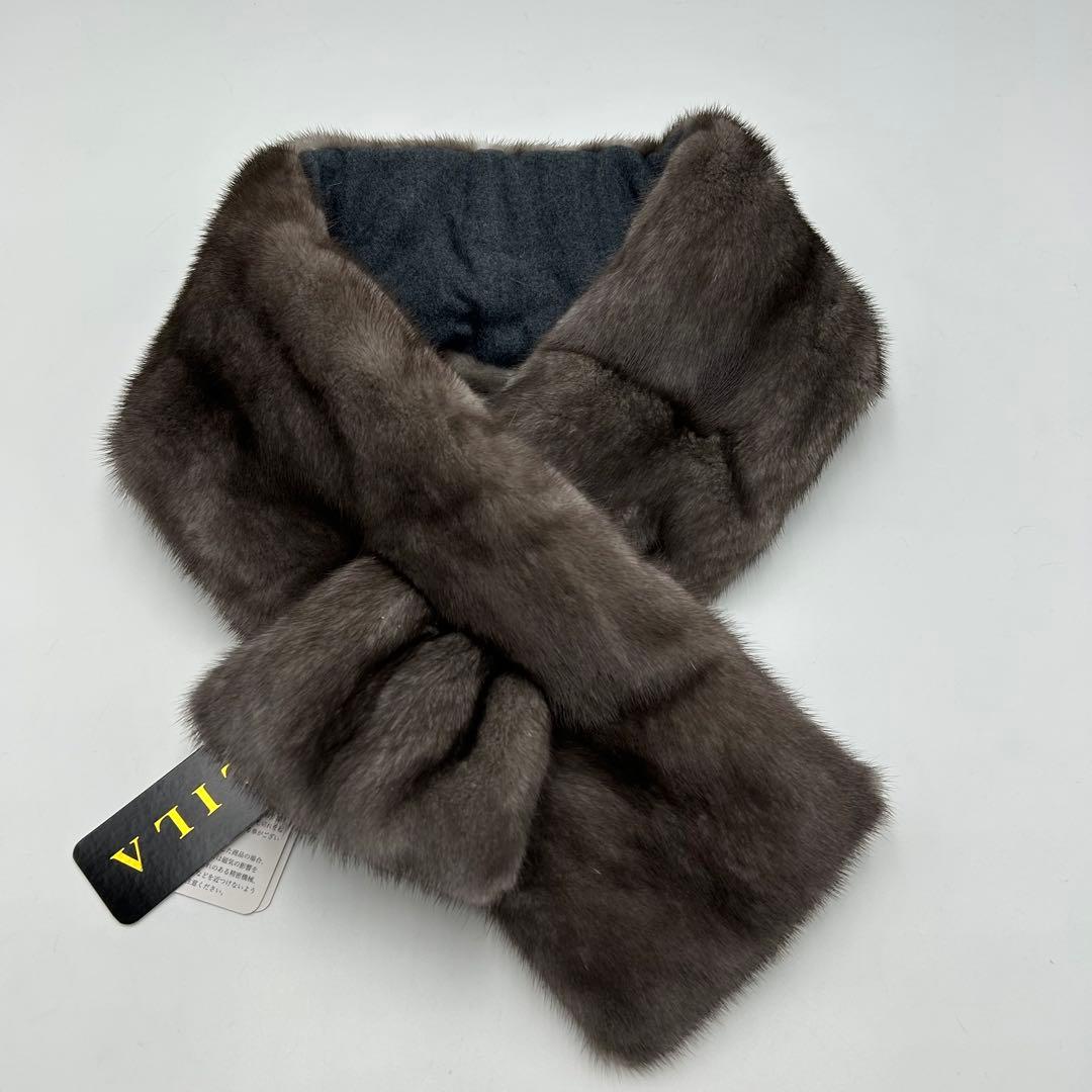 未使用タグ付き　コペンハーゲンファー　ミンク　毛皮　リアルファー　マフラー