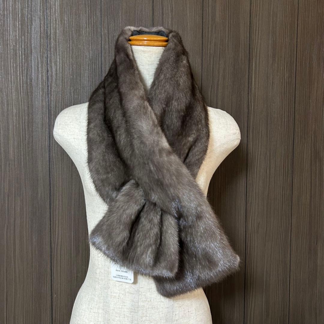 未使用タグ付き　コペンハーゲンファー　ミンク　毛皮　リアルファー　マフラー