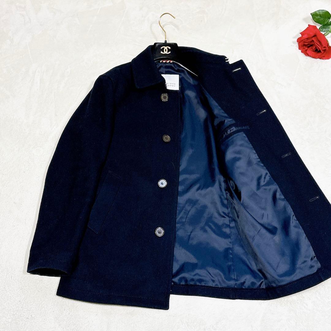 ほぼ未使用✨　マッキントッシュ　ステンカラーコート　38 ネイビー　ウール
