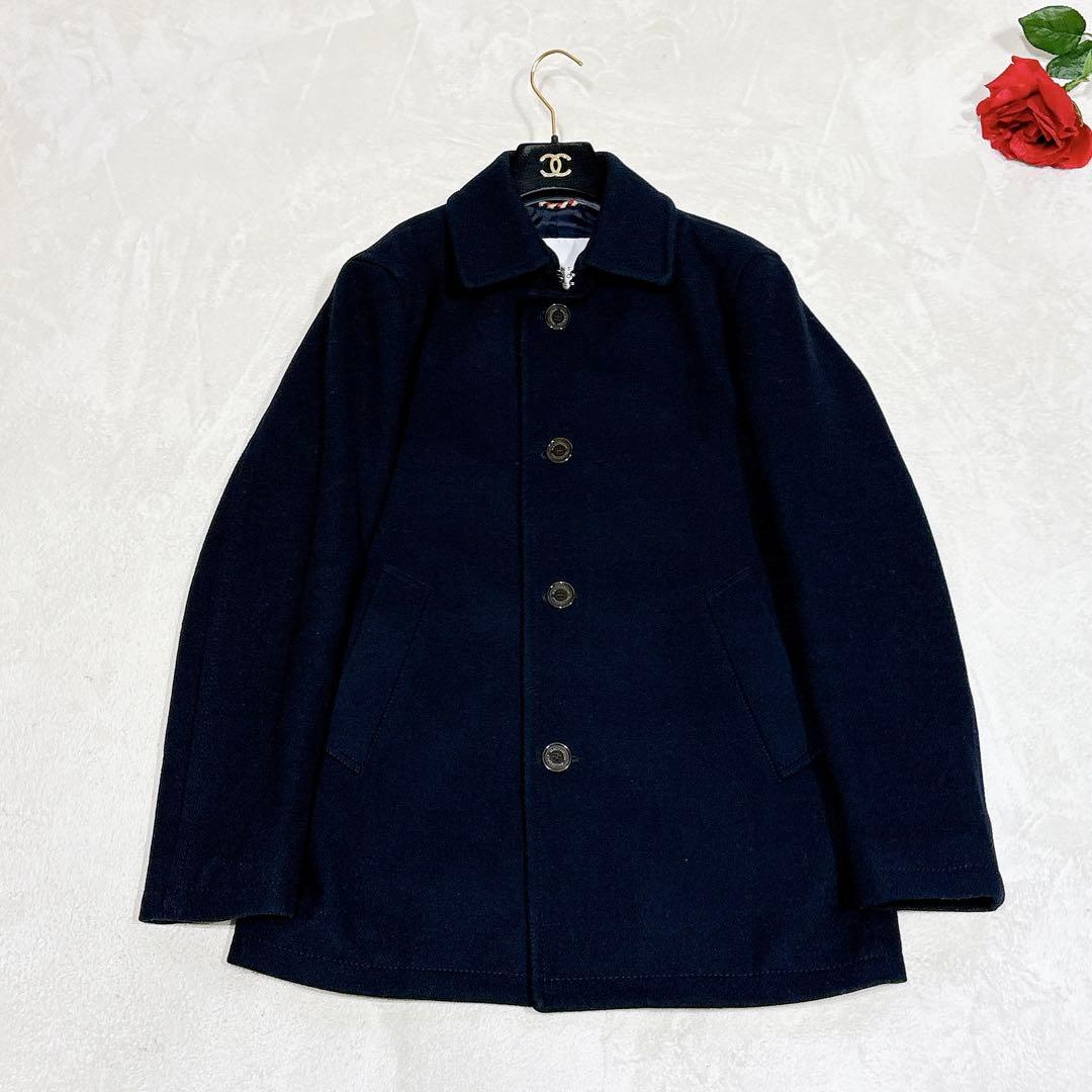 ほぼ未使用✨　マッキントッシュ　ステンカラーコート　38 ネイビー　ウール