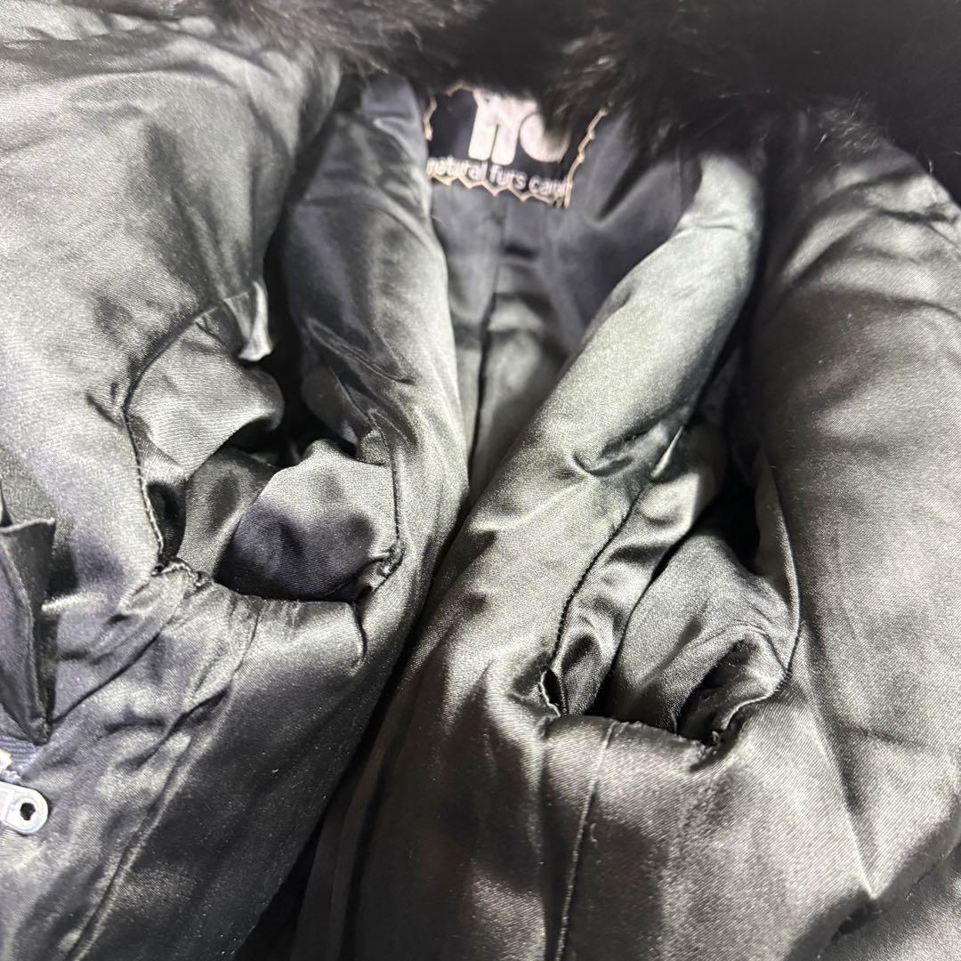 美品✨ ブラックフォックス ショートコート ボリューム満点 毛並み上質 サイズL