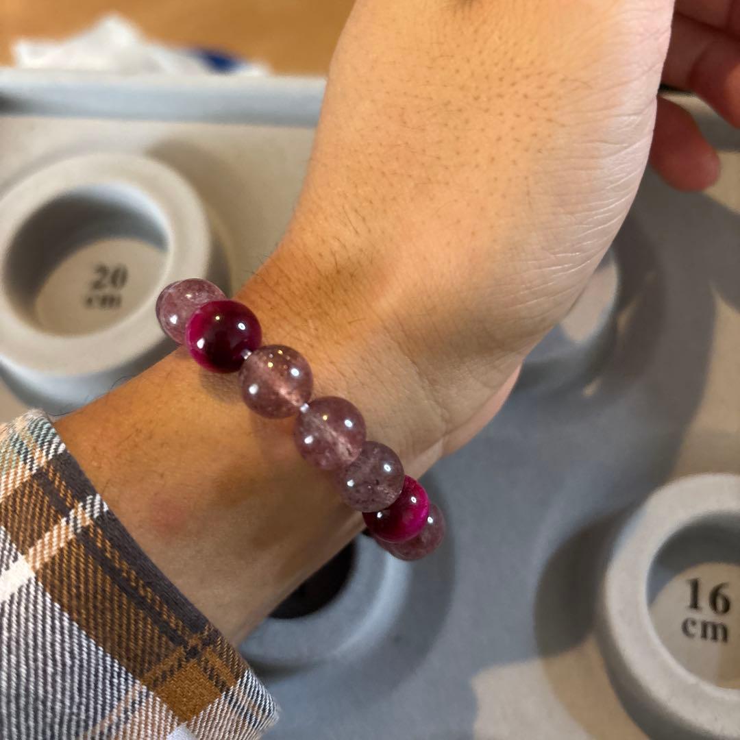 ピンクタイガーアイとストロベリークオーツ！ズドーンとくる！