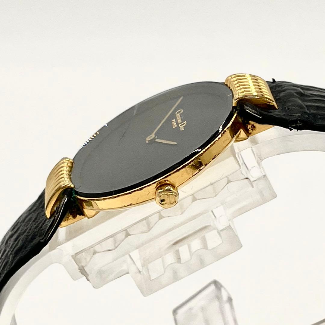 【稼働/新品電池】クリスチャンディオール バギラ ブラックムーン QZ 腕時計