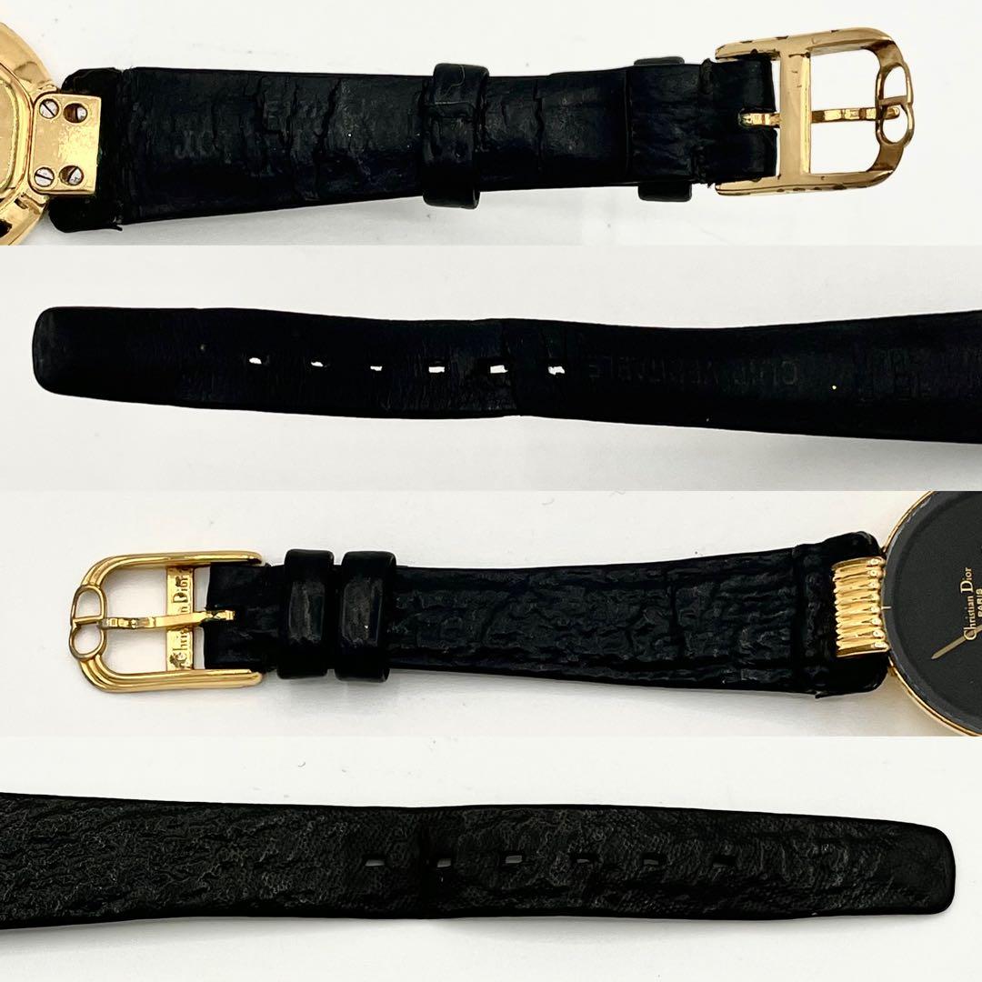 【稼働/新品電池】クリスチャンディオール バギラ ブラックムーン QZ 腕時計