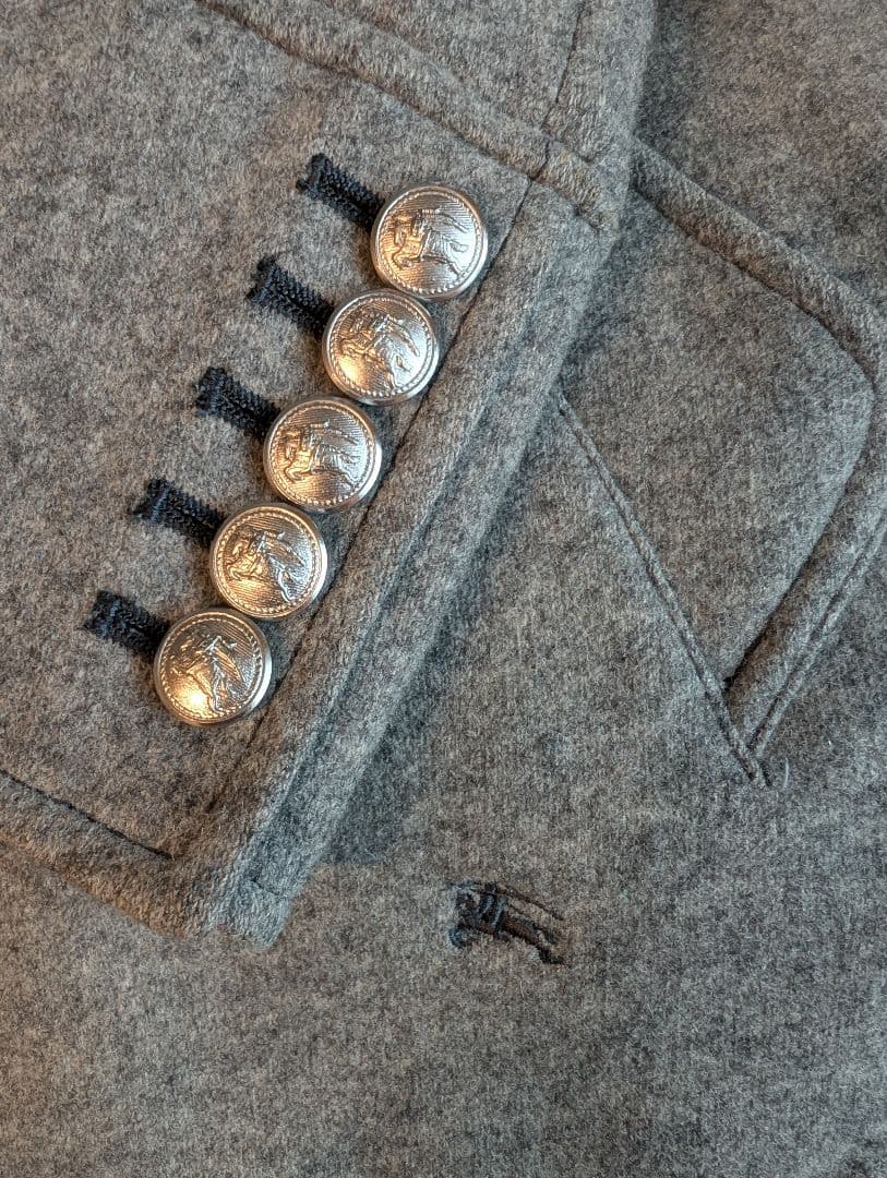 ★希少★バーバリーブラックレーベル　内側モノグラム柄グレージャケットコートM