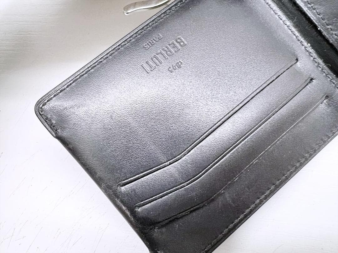 美品　ベルルッティ　アッサオ　スクリットレザー　ビルクリップ　マネークリップ