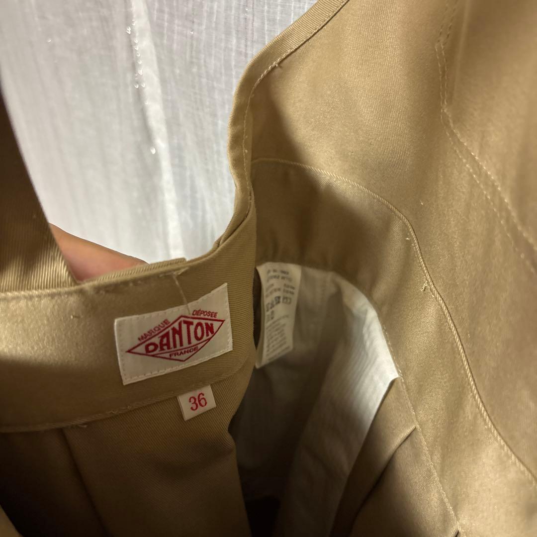 ダントン　ベージュ エプロンスタイル サロペット