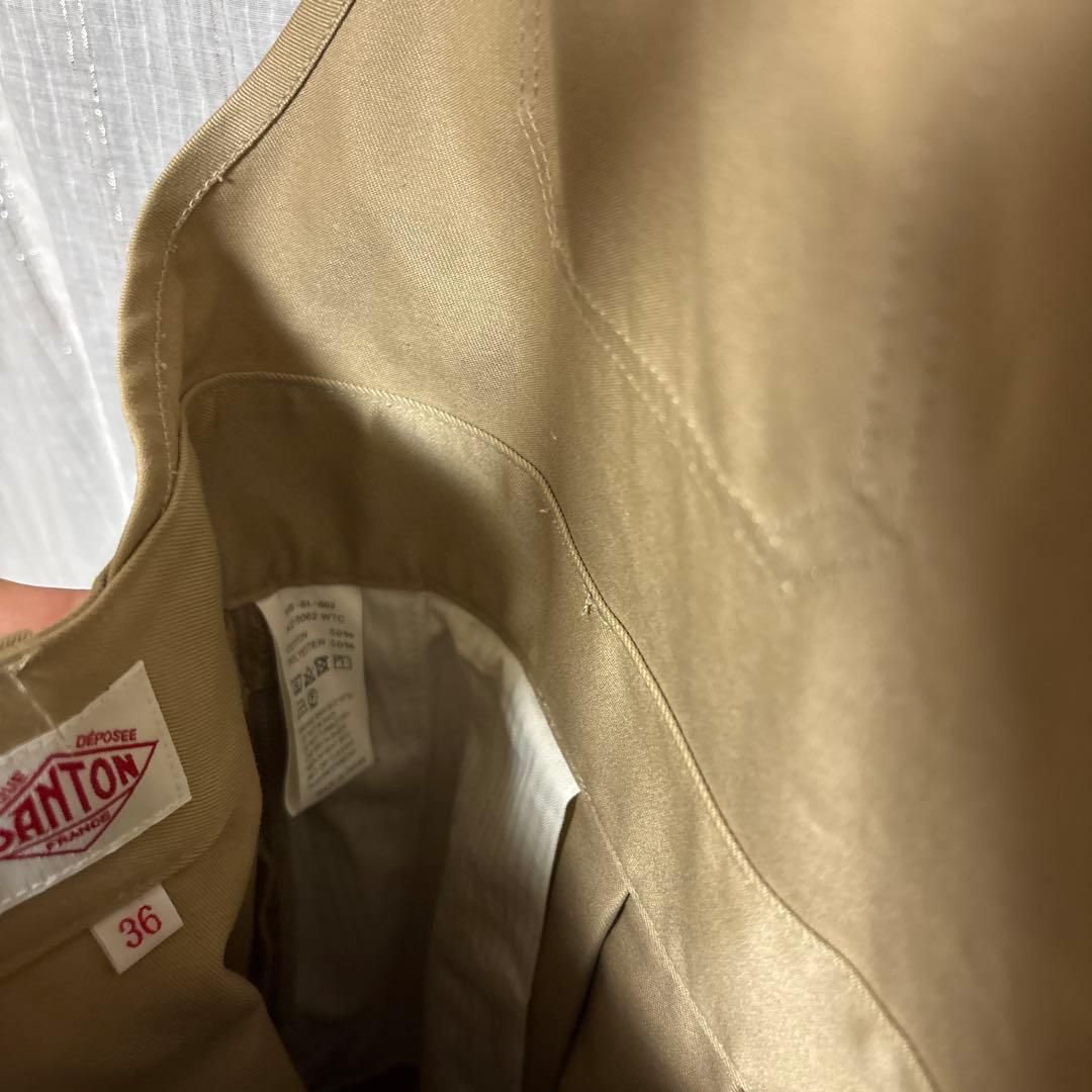 ダントン　ベージュ エプロンスタイル サロペット