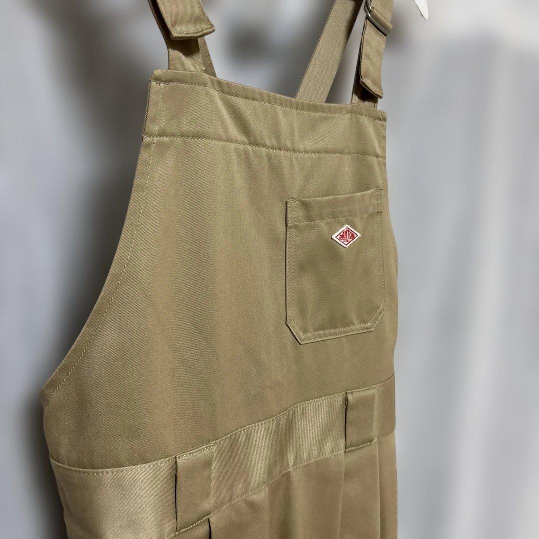 ダントン　ベージュ エプロンスタイル サロペット