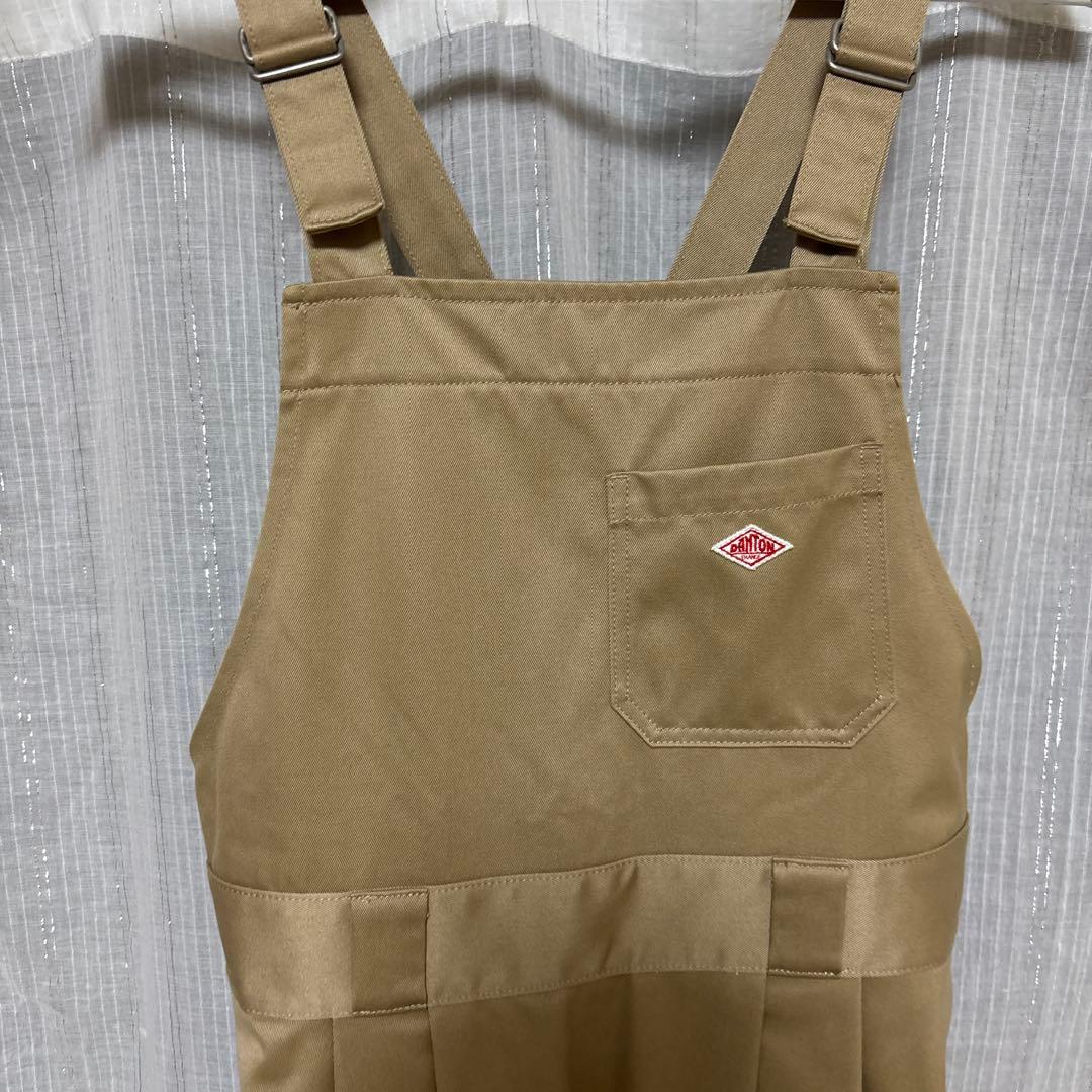 ダントン　ベージュ エプロンスタイル サロペット