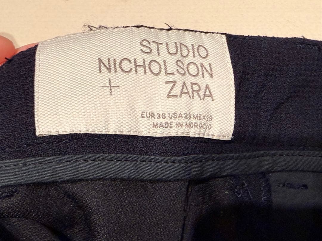 雨*様 美品★ザラ x スタジオニコルソンS 替ボタン付★コラボ カーゴパンツ