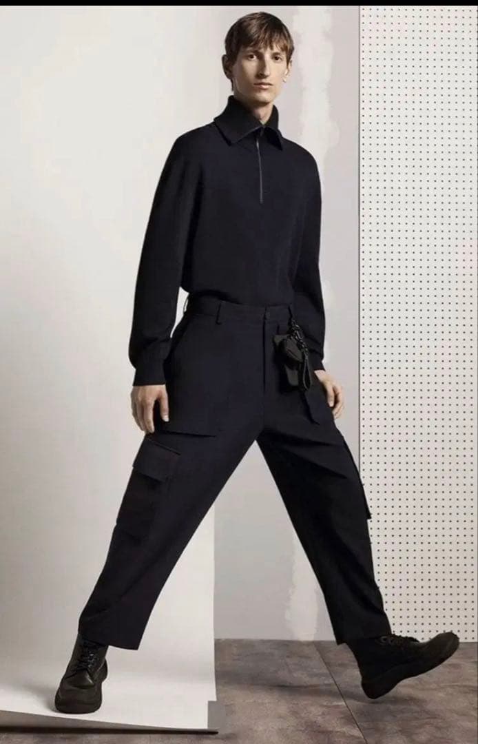 雨*様 美品★ザラ x スタジオニコルソンS 替ボタン付★コラボ カーゴパンツ