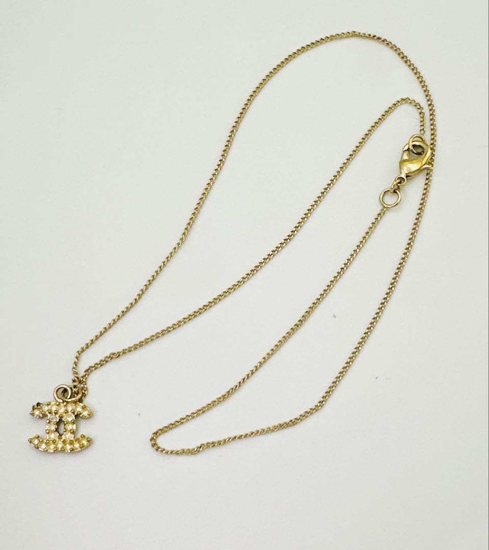 CHANEL ココマーク　10A ネックレス　ストーン　ゴールド　シャネル