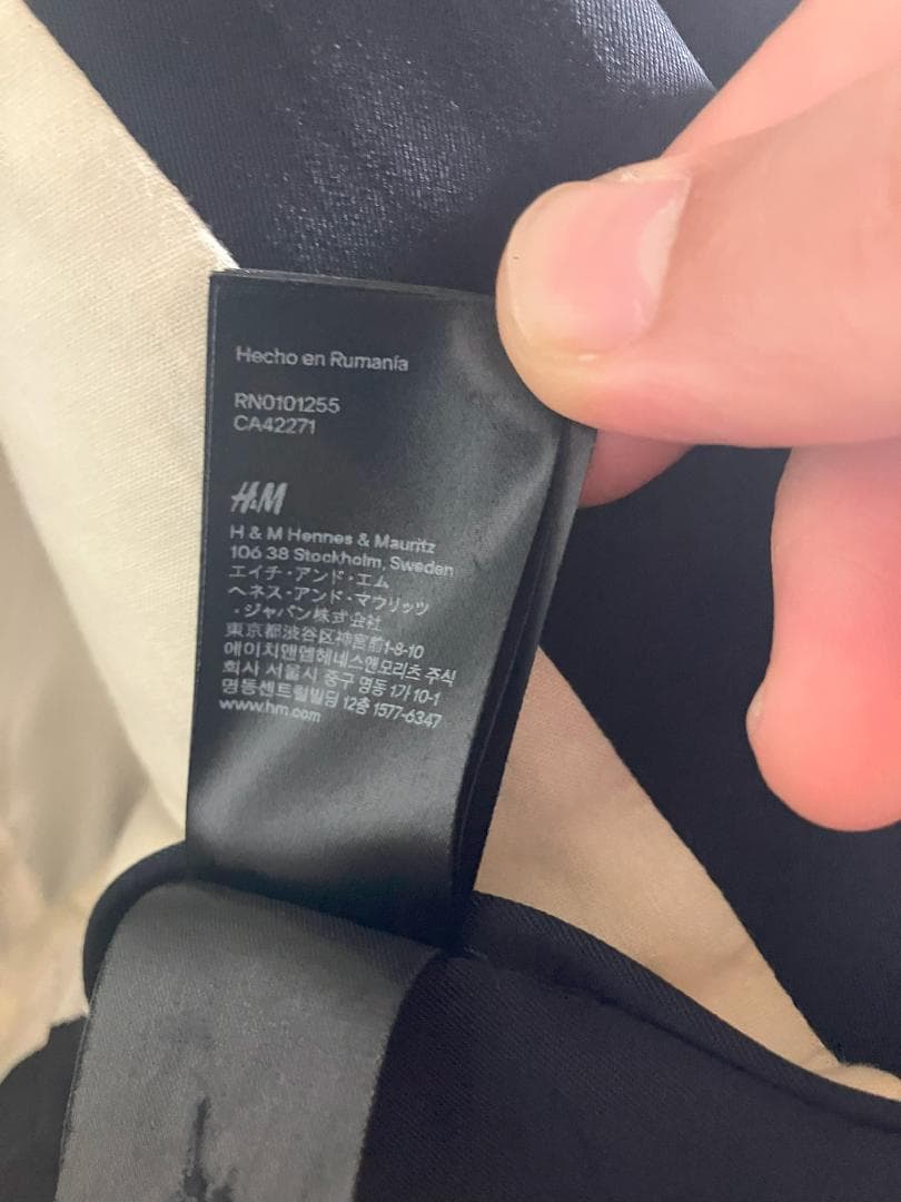 【 × Maison Margiela】コラボスーツ（ネイビー／EU50）