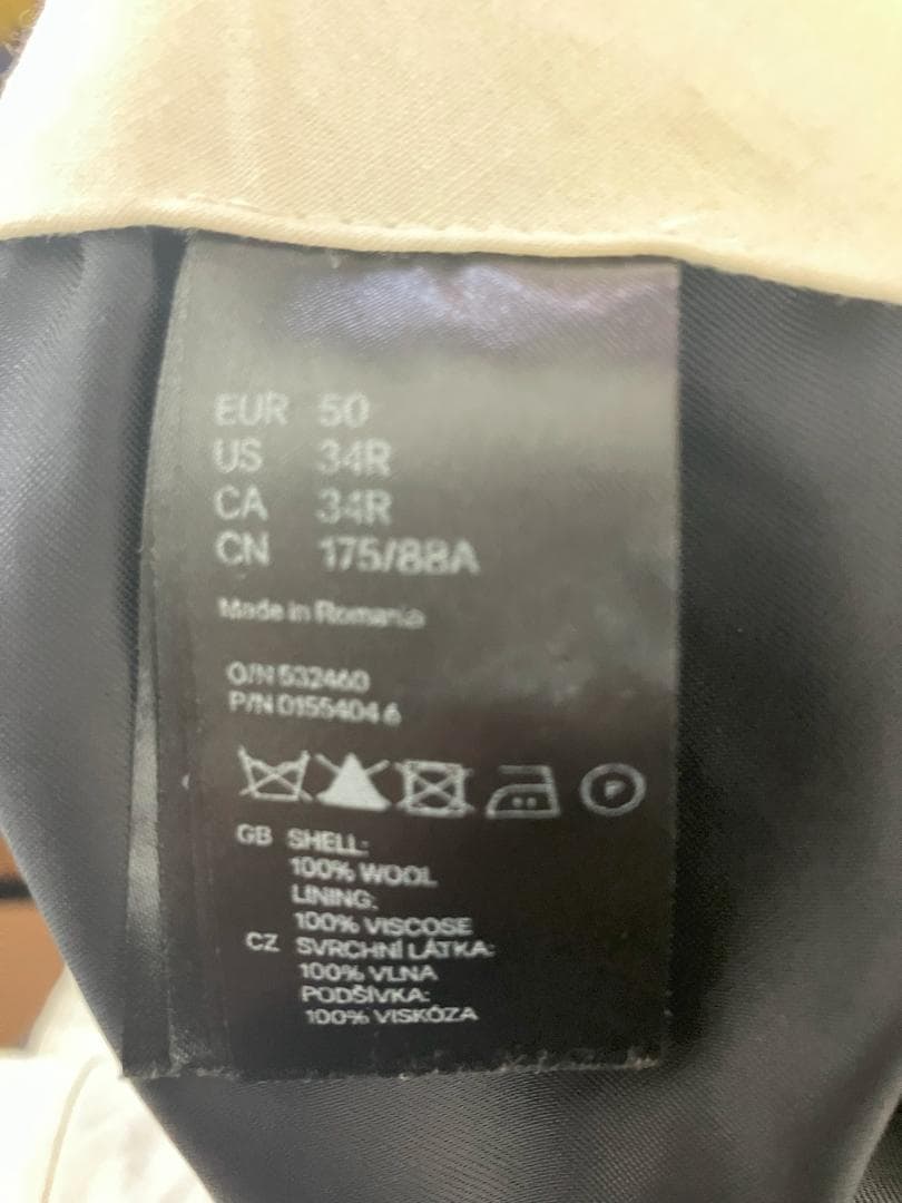 【 × Maison Margiela】コラボスーツ（ネイビー／EU50）