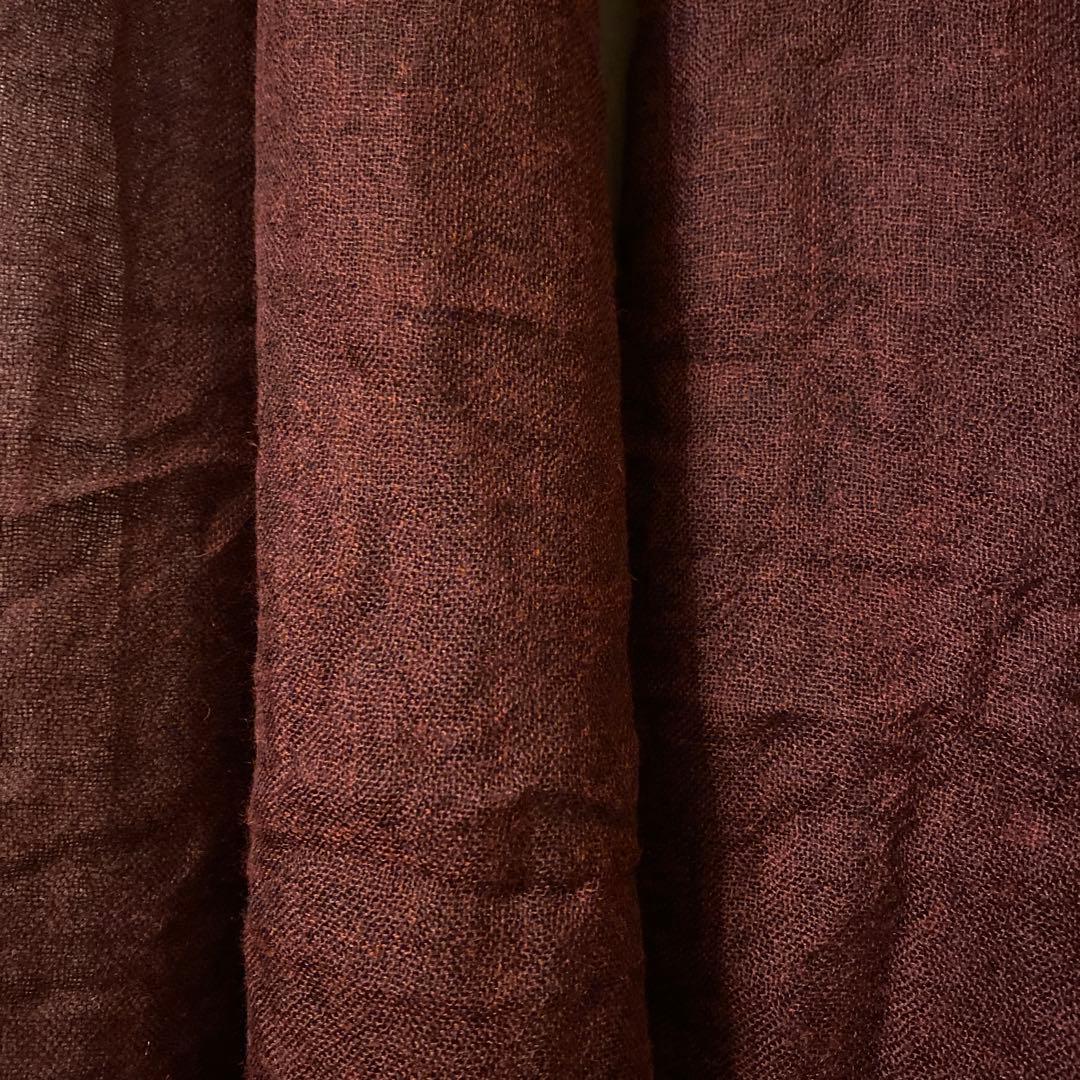 ファリエロサロティ　カシミヤ&シルク　大判ストール　イタリーメイド　ワインレッド