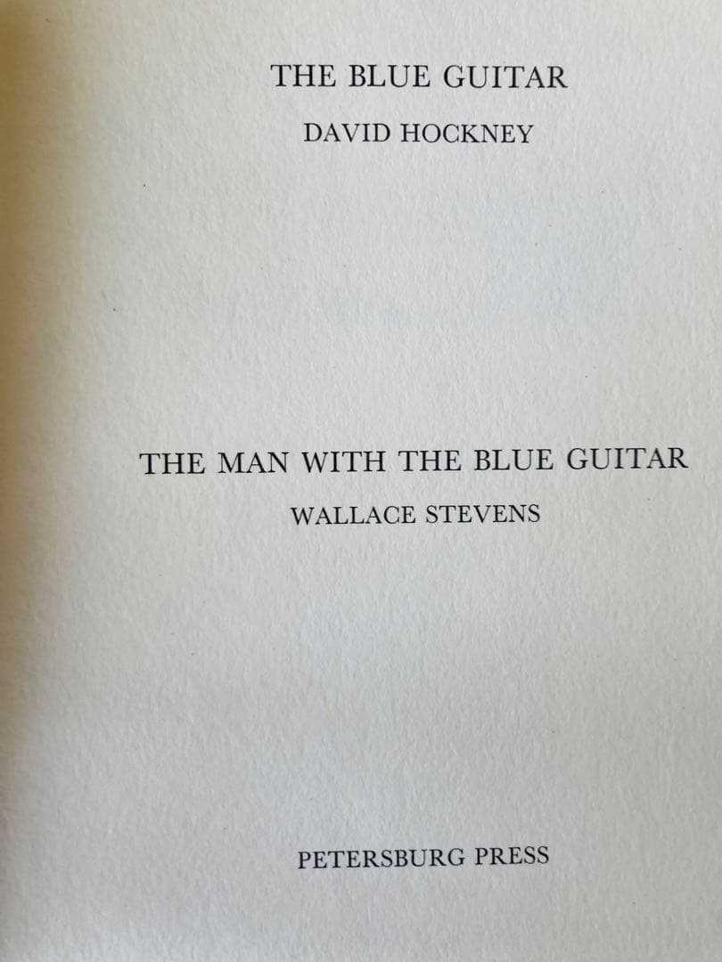 洋書 The Blue Guitar by David Hockney