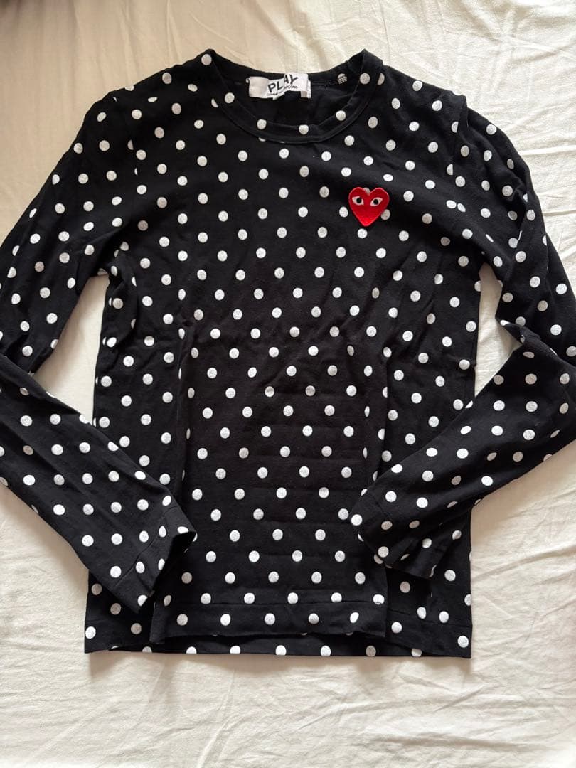PLAY COMME des GARÇONS ドット柄 長袖Tシャツ Sサイズ