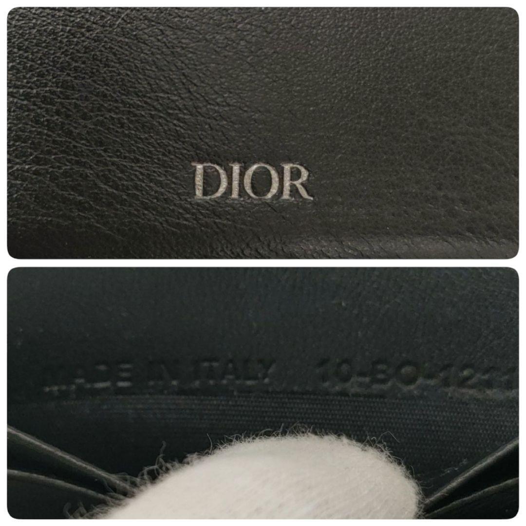ディオール　マネークリップ　折り財布　ブラック　CDアイコン
