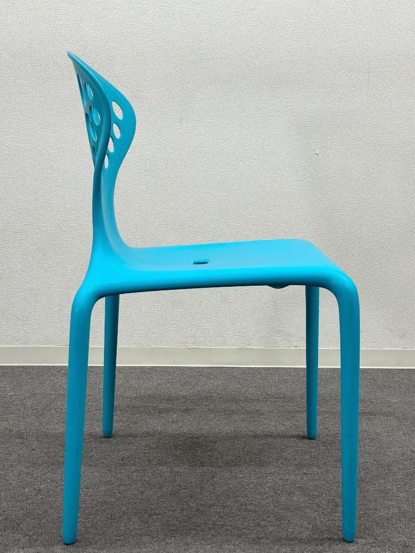 ■モローゾ■スーパーナチュラルチェア　ダイニング　ブルー　水色　屋外スタッキング