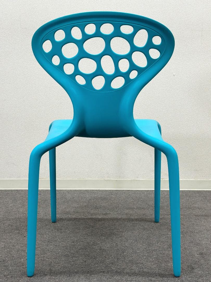 ■モローゾ■スーパーナチュラルチェア　ダイニング　ブルー　水色　屋外スタッキング