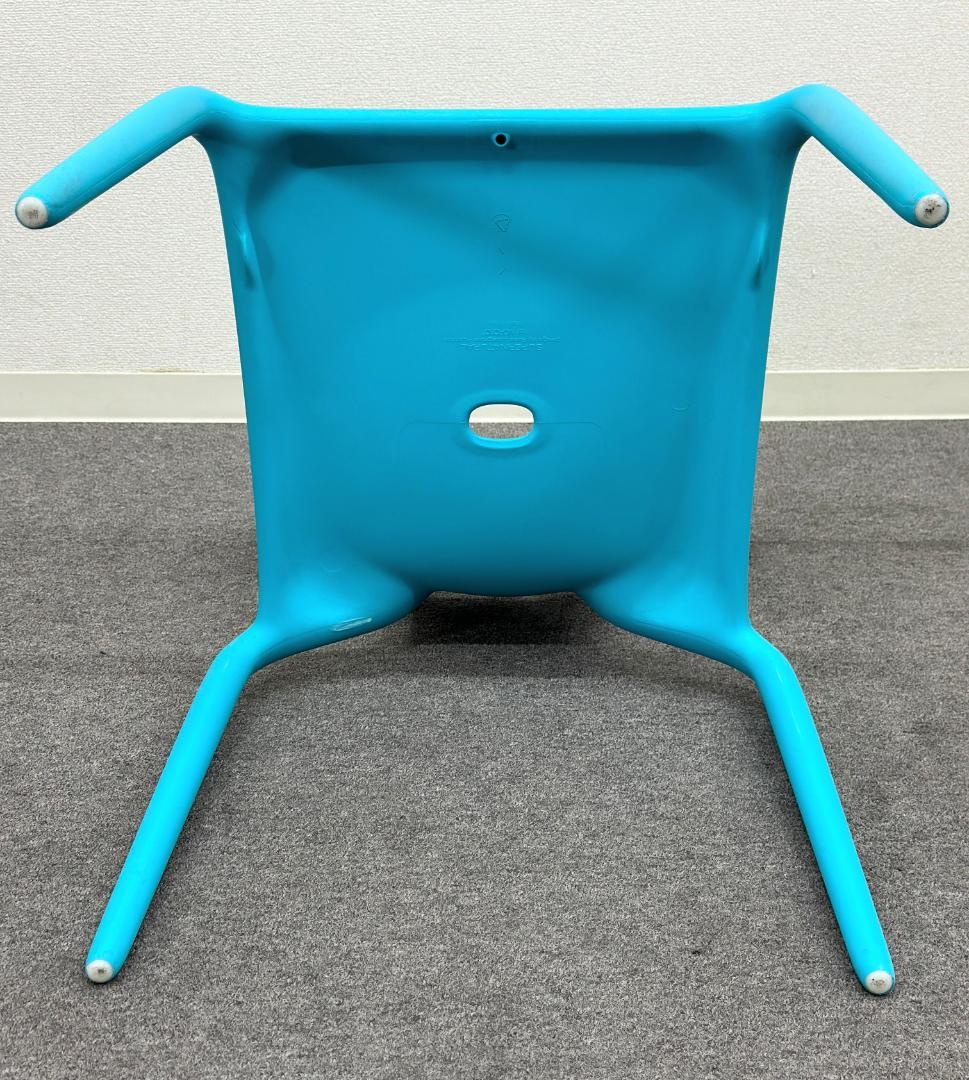 ■モローゾ■スーパーナチュラルチェア　ダイニング　ブルー　水色　屋外スタッキング