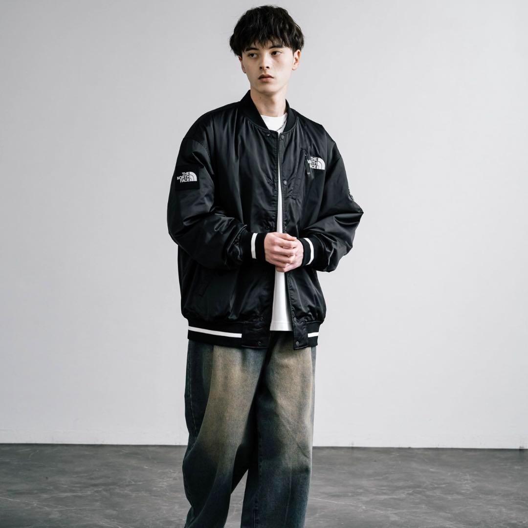 ZOZO完売 XL ノースフェイス　ボンバージャケット　スタジャン　ネイビー