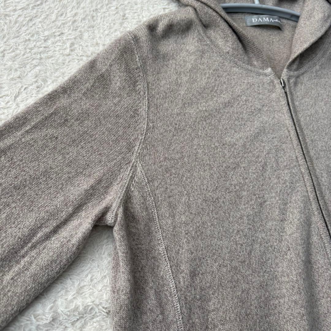 【美品】DAMA collection ニット　パーカー　カシミヤ100% L