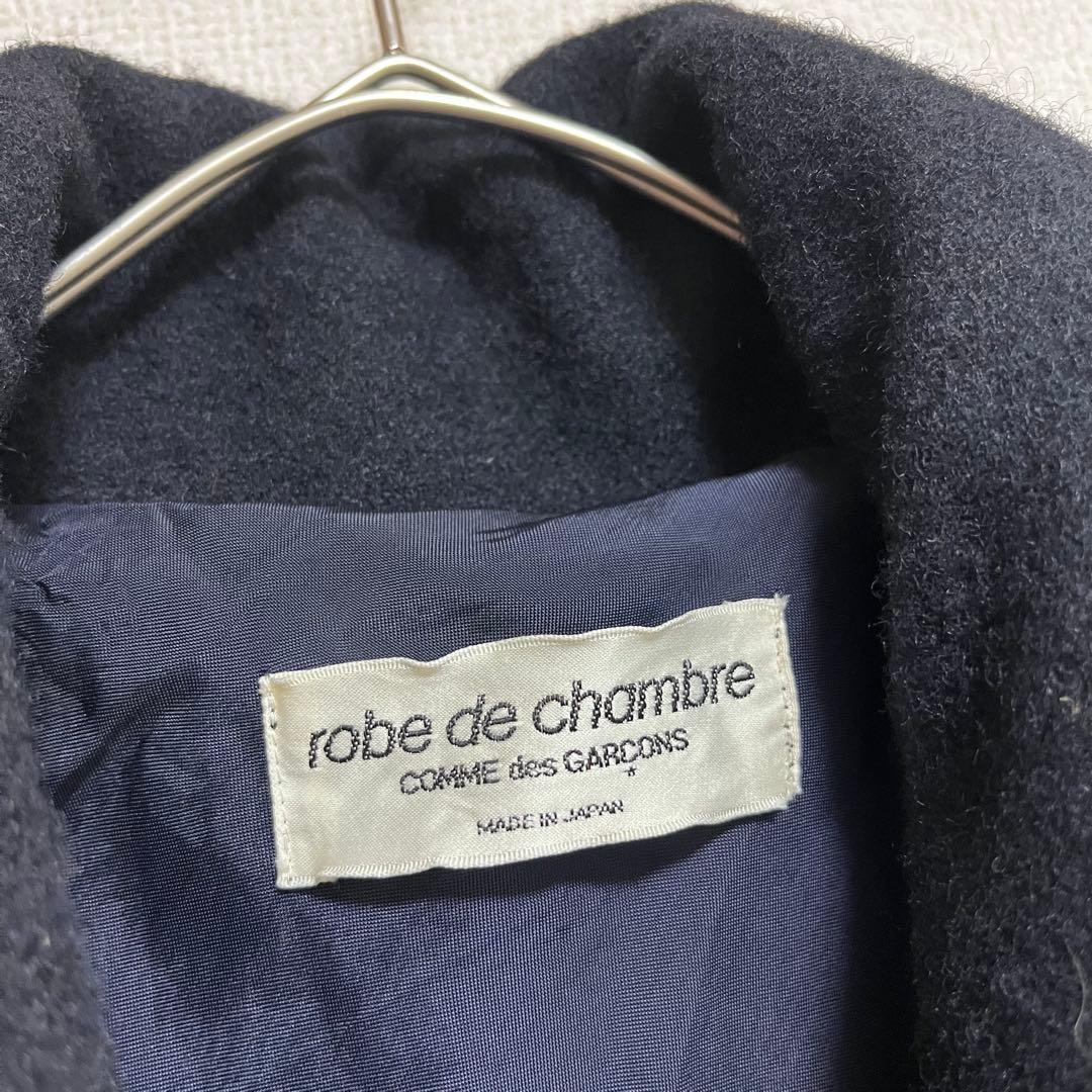 ささみちゃん　　縮絨ウール　ワイドコート　ネイビー