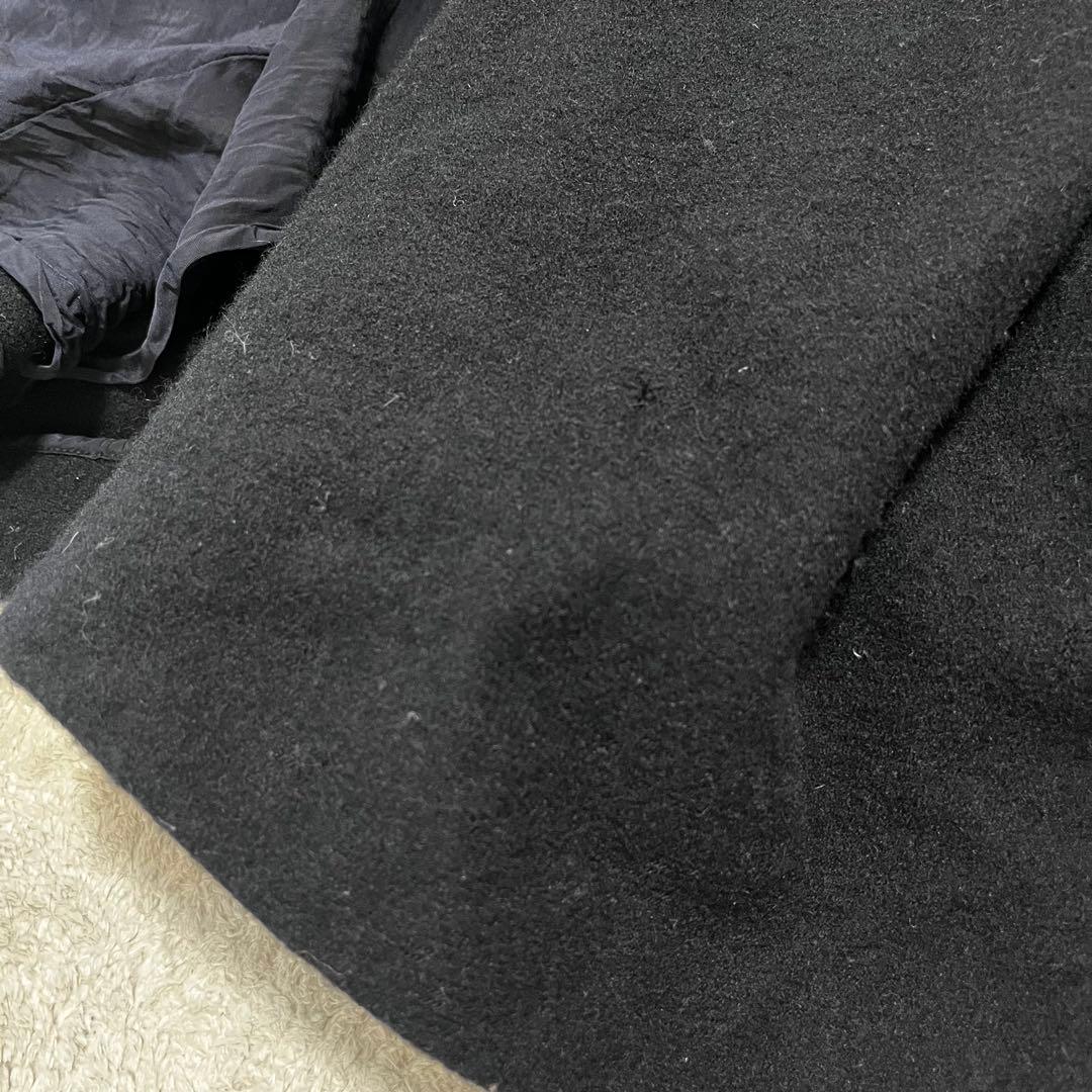 ささみちゃん　　縮絨ウール　ワイドコート　ネイビー