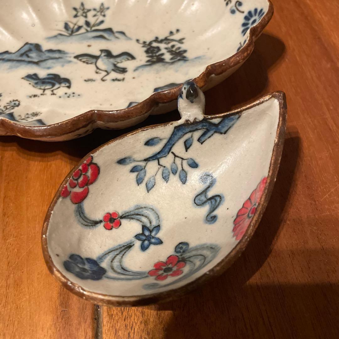 中西申幸　鳥遊戯画　チュン　小鉢と向付けセット　大人気シリーズ