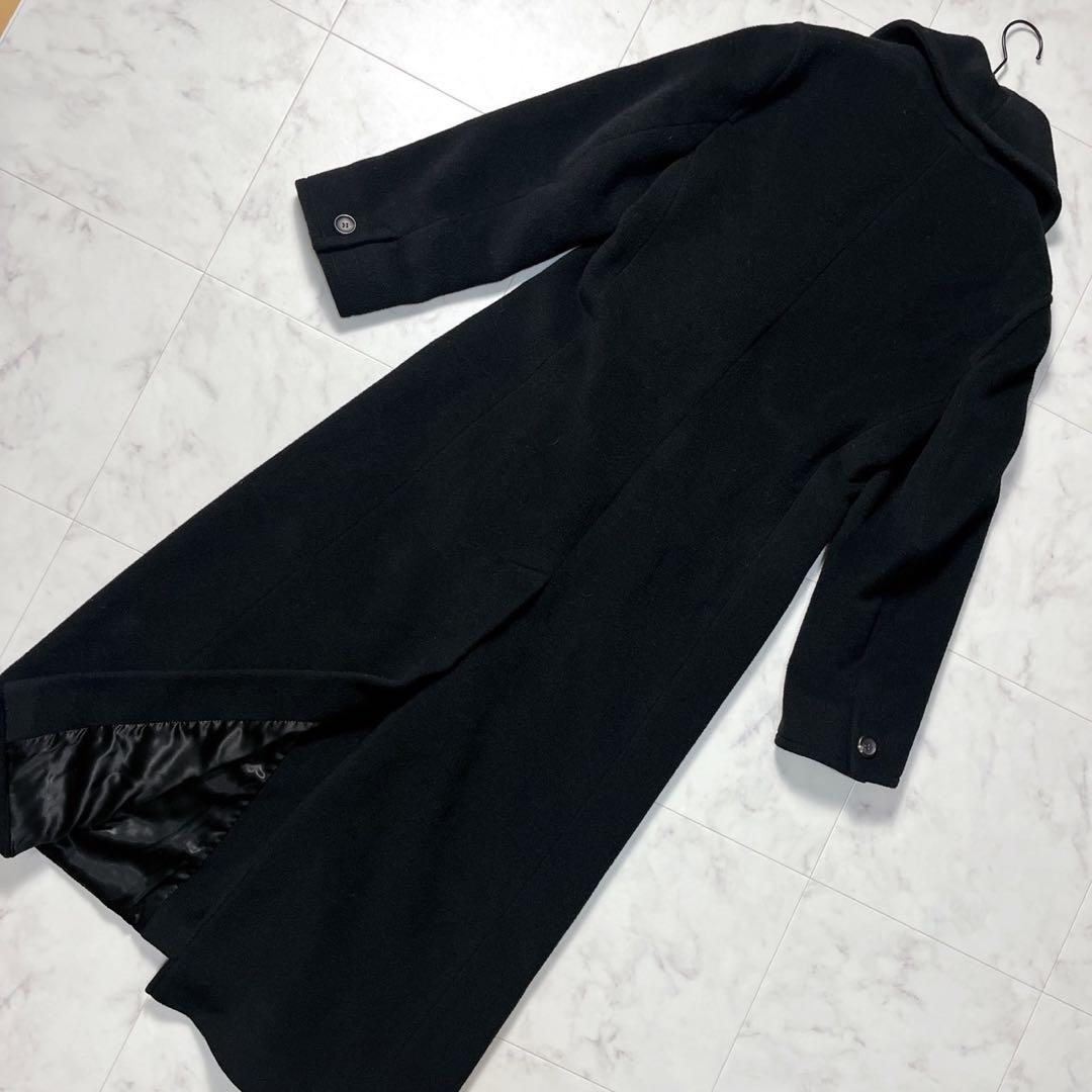 MARELLA マキシ丈　ダブル　ロングコート　カシミヤ混　イタリア製　黒