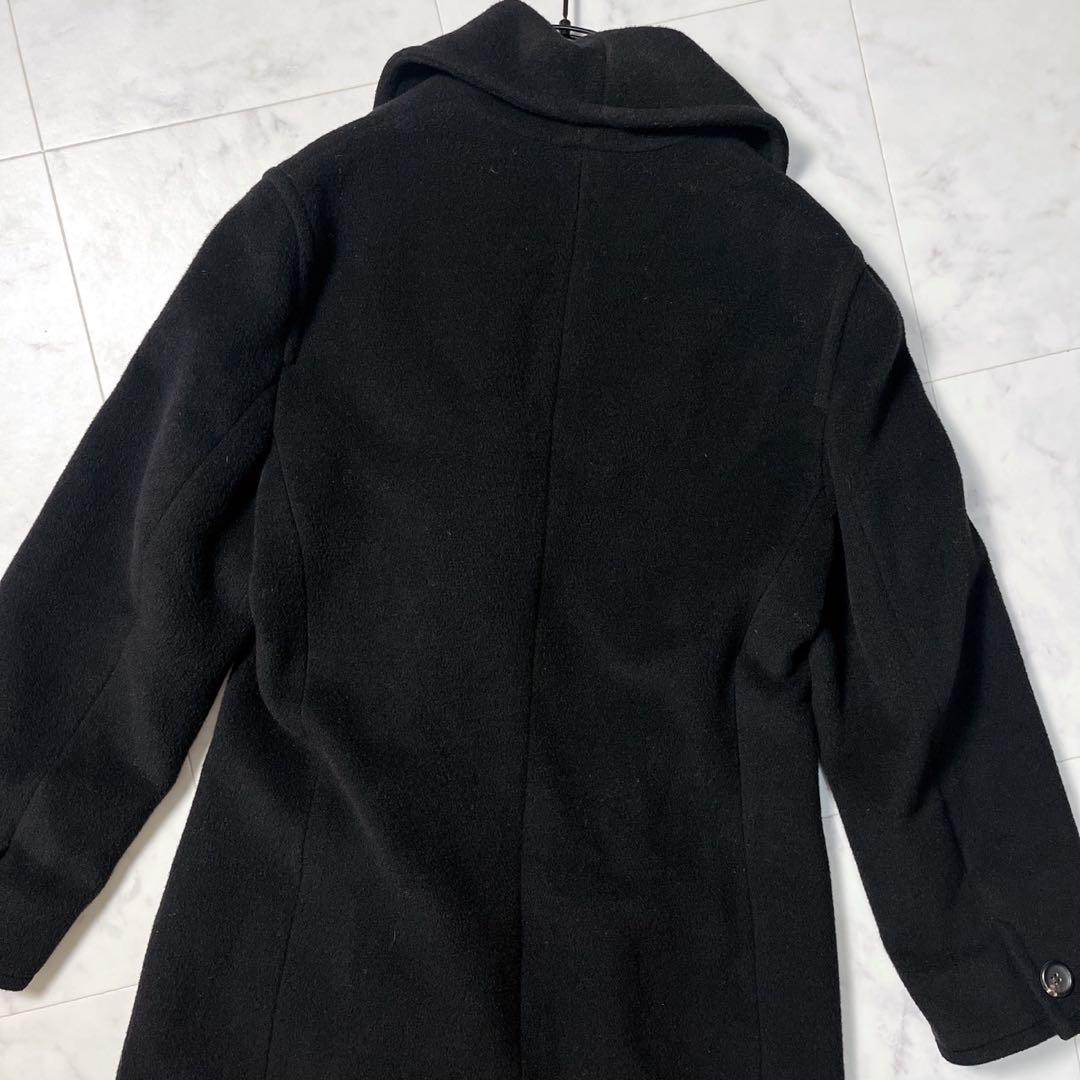 MARELLA マキシ丈　ダブル　ロングコート　カシミヤ混　イタリア製　黒