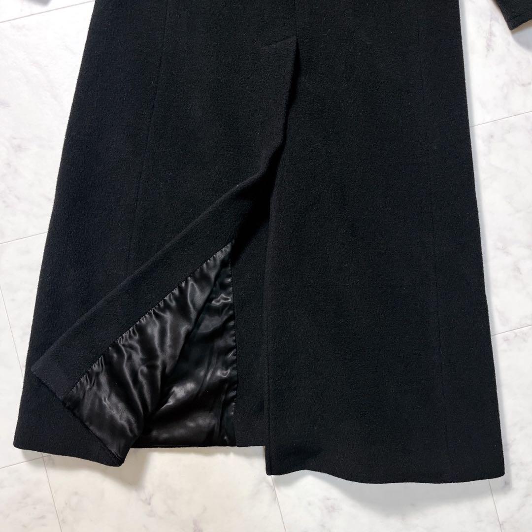 MARELLA マキシ丈　ダブル　ロングコート　カシミヤ混　イタリア製　黒