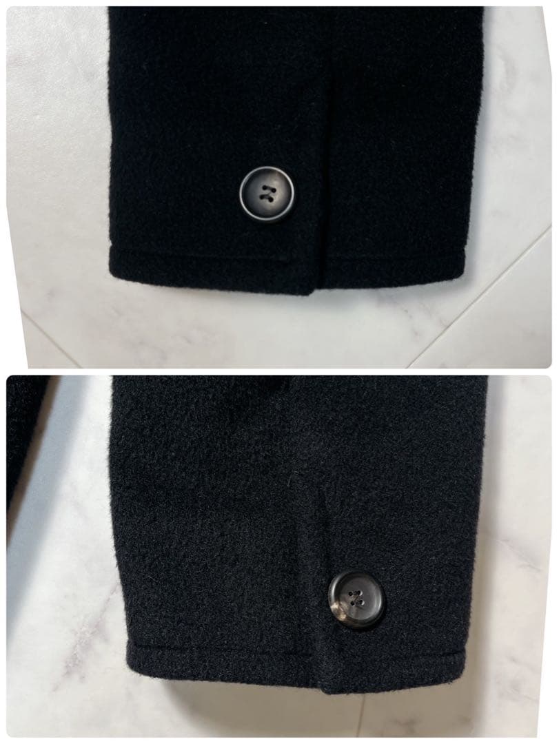 MARELLA マキシ丈　ダブル　ロングコート　カシミヤ混　イタリア製　黒