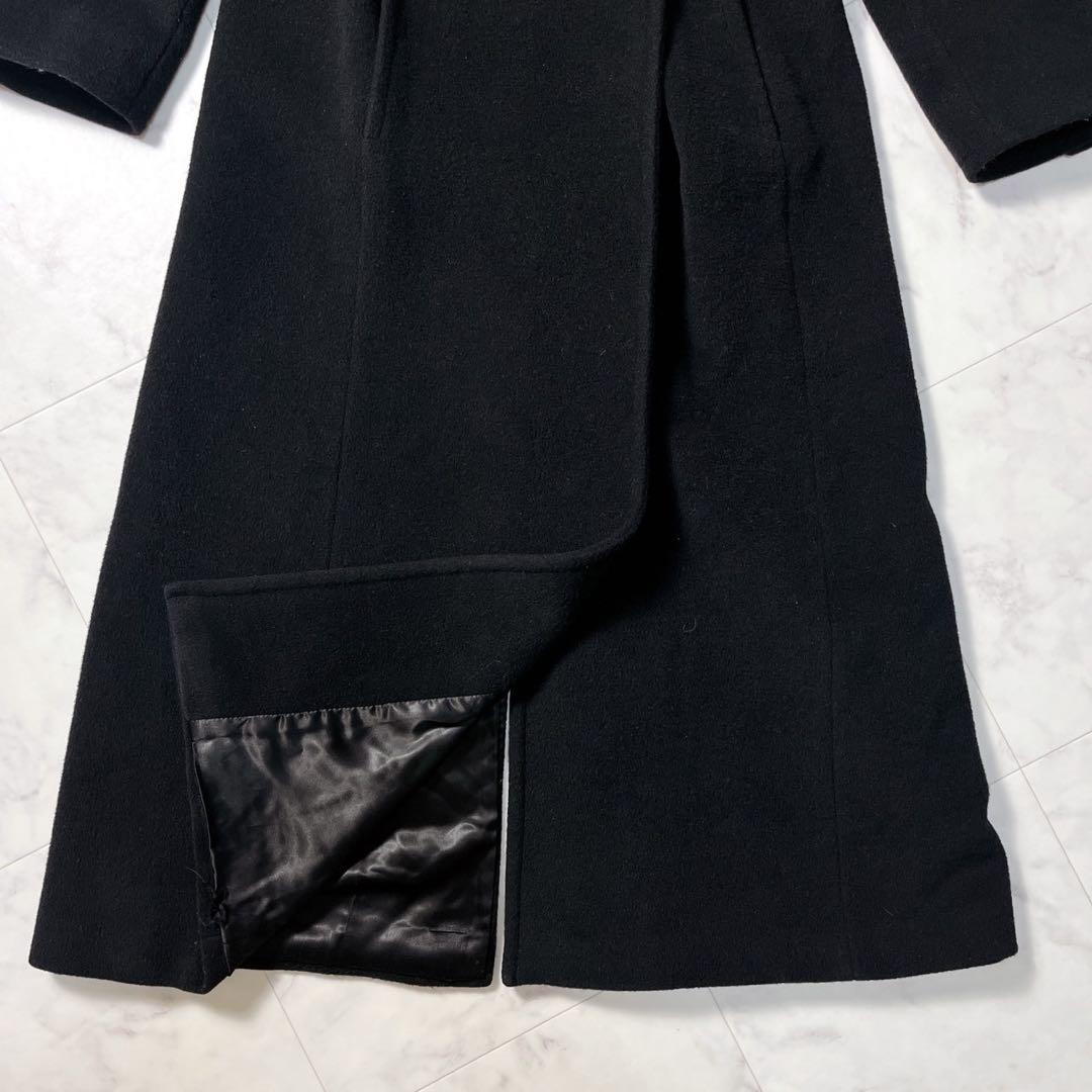 MARELLA マキシ丈　ダブル　ロングコート　カシミヤ混　イタリア製　黒