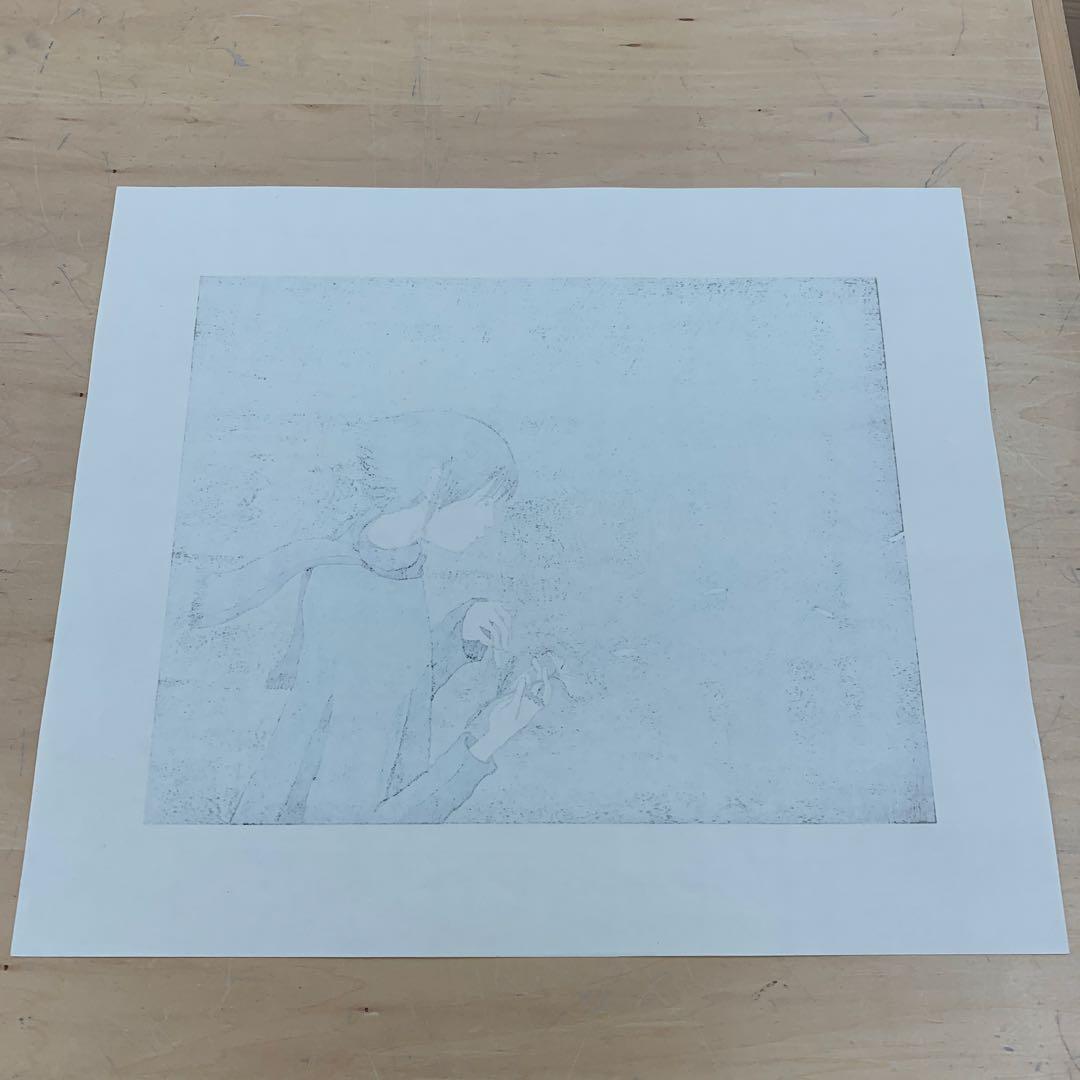 鈴木敦子「花占い」限定10 木版画