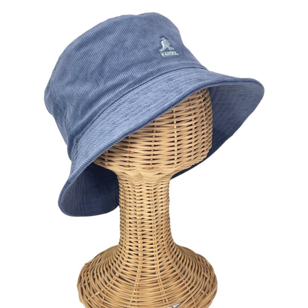 SALE❄️BIGサイズ　KANGOL　コーデュロイ　ハット　水色系　XLサイズ