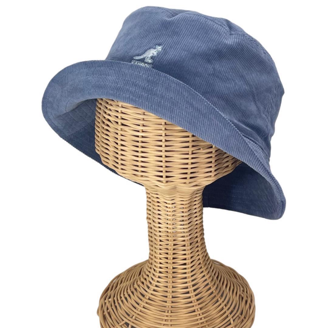 SALE❄️BIGサイズ　KANGOL　コーデュロイ　ハット　水色系　XLサイズ