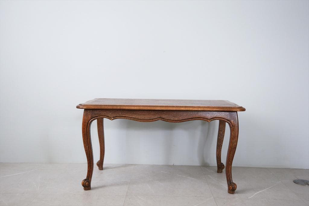 フランスアンティーク猫脚コーヒーテーブル/センターテーブル机/飾り棚90-130