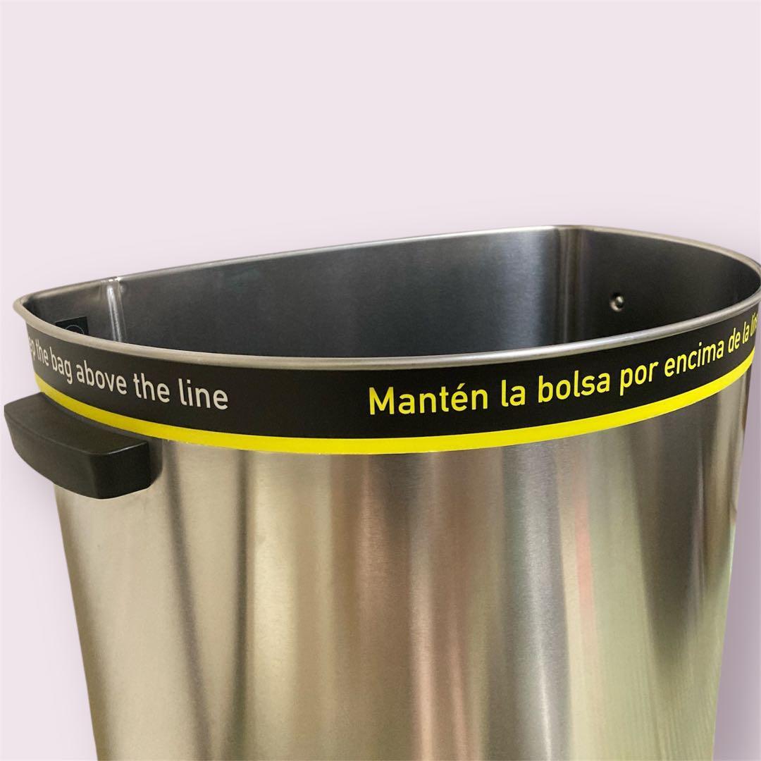 美品【simplehuman】セミラウンドオープンカン 60L ステンレス