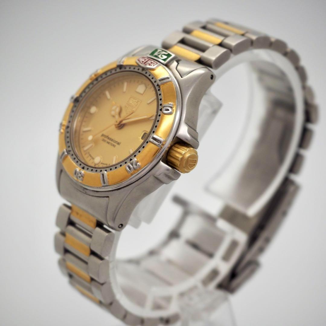 135【美品】タグホイヤー　レディース　時計　プロフェッショナル200 ゴールド