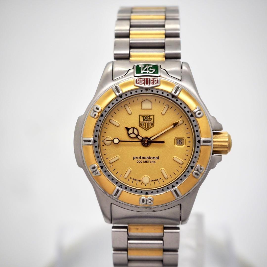 135【美品】タグホイヤー　レディース　時計　プロフェッショナル200 ゴールド