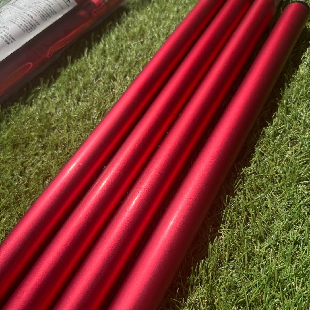 未使用級　スノーピーク　ウィングポール280+240 2本セット　レッド