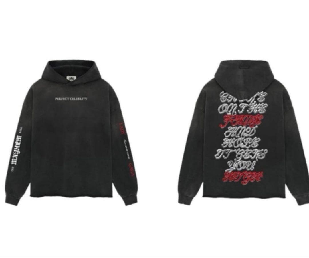 Lady Gaga Mayhem カラフル刺繍パーカー フーディー Mサイズ