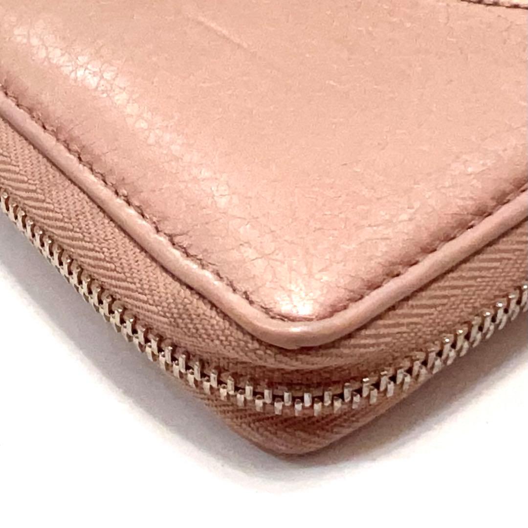 グッチ 長財布 ソーホー インターロッキング レザー ラウンドファスナー ピンク