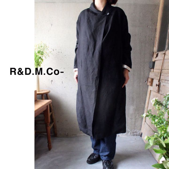 R&D.M.Co-（オールドマンズテーラー）ヘリンボーンリネンガウンコート