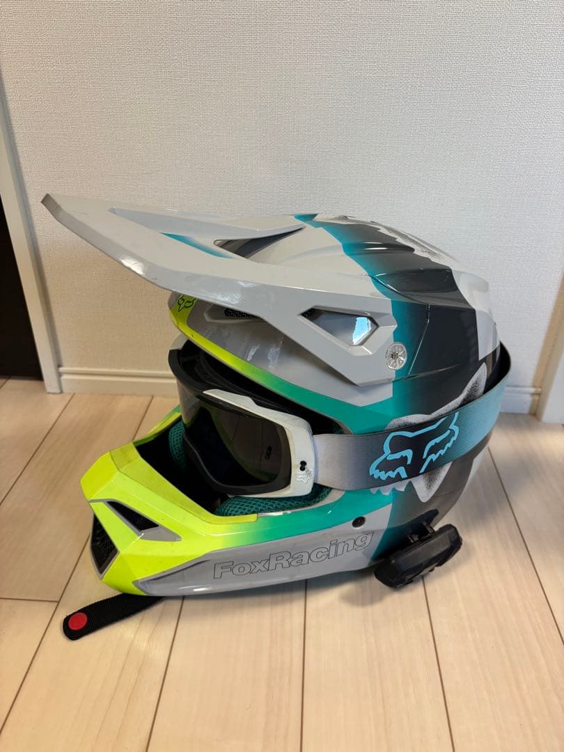 Fox Racing V1 フルフェイスヘルメット グレー/グリーン